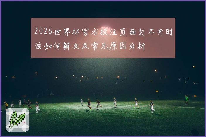 2026世界杯官方投注页面打不开时该如何解决及常见原因分析